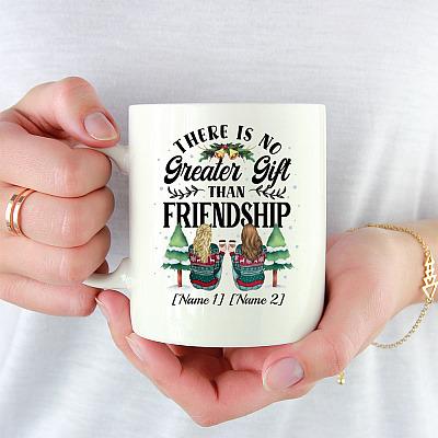 Alternative view of Personalized There Is No Greater Gift Than Friendship Ceramic Coffee Mug - Christmas Gift for Best Friend
