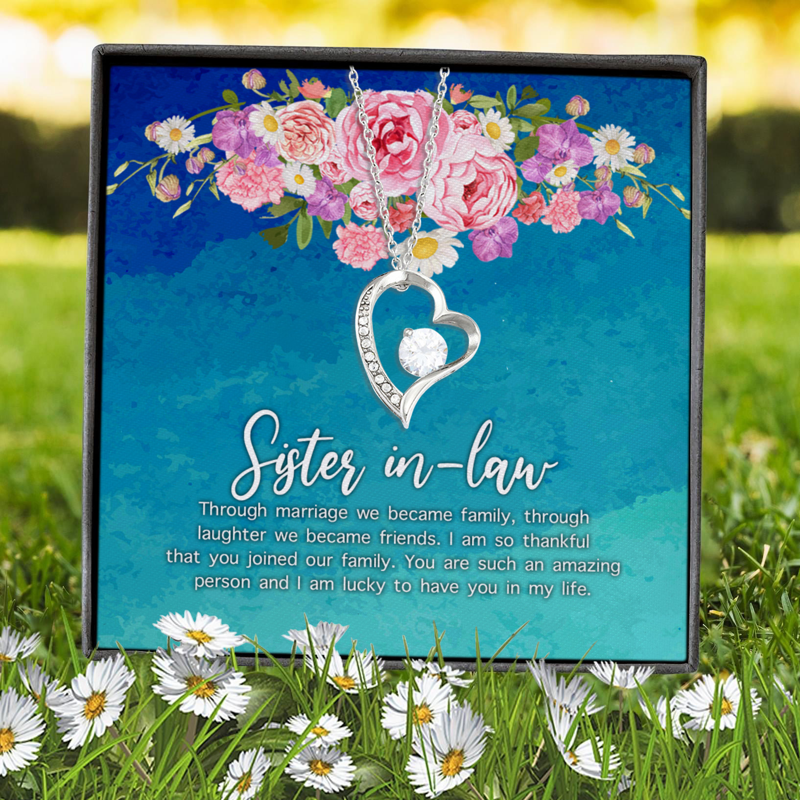 44KNG. Sister In-law Gift(4) - Forever Love Necklace (Silver) 7
