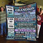 3O. To My Granddaughter Vintage - grandson grandpa Blanket Mockup 11