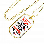 To Boyfriend Gift I Promise To Love You Even When We Are Old And You Still Play Game Dog Tag Pendant Necklace - Dog Tag (Gold Plated) To Boyfriend Gift I Promise To Love You Even When We Are Old And You Still Play Game Dog Tag Pendant Necklace - Dog Tag (Gold Plated)