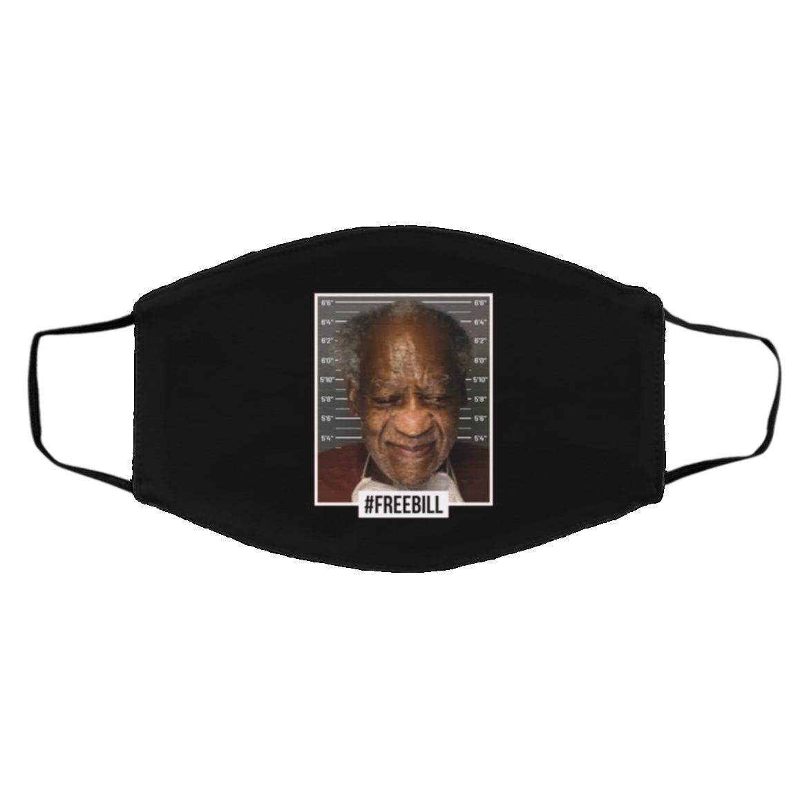 Bill Cosby New Mugshot - Bill Cosby Smiles Reusable Custom Printed Cloth Face Mask Cover, Black, Cloth Face Cover – Medium/Large