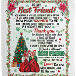 Christmas Gifts To My Best Friend You Changed My Life How Much You Mean To Me Fleece Blanket – Mink Blanket, White, Cozy Plush Fleece Blanket - 50x60