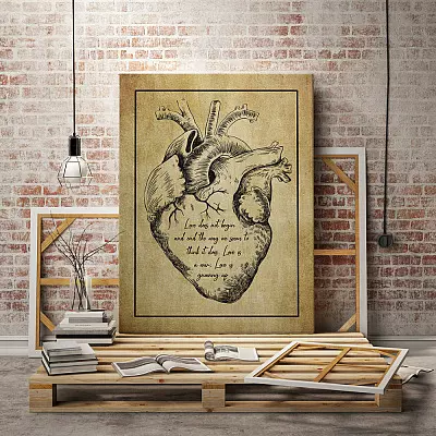 Alternative view of Love Does Not Begin Nor End The Way We Think It Does Gallery Wrapped Framed Canvas Prints - Unframed Poster