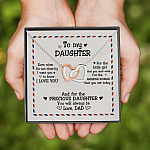 1LV. Not Close By Message Card Dad (1) Interlocking Hearts Necklace