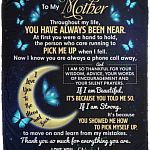 Personalized To My Mother Throughout My Life You Have Always Been Near Fleece Blanket - Premium Sherpa Blanket, White, Cozy Plush Fleece Blanket - 50x60 Personalized To My Mother Throughout My Life You Have Always Been Near Fleece Blanket - Premium Sherpa Blanket, White, Cozy Plush Fleece Blanket - 50x60