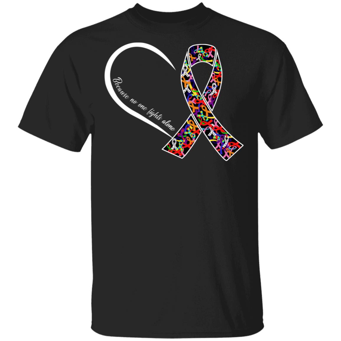 Cancer Awareness Shirt | Because No One Fights Alone T-shirt