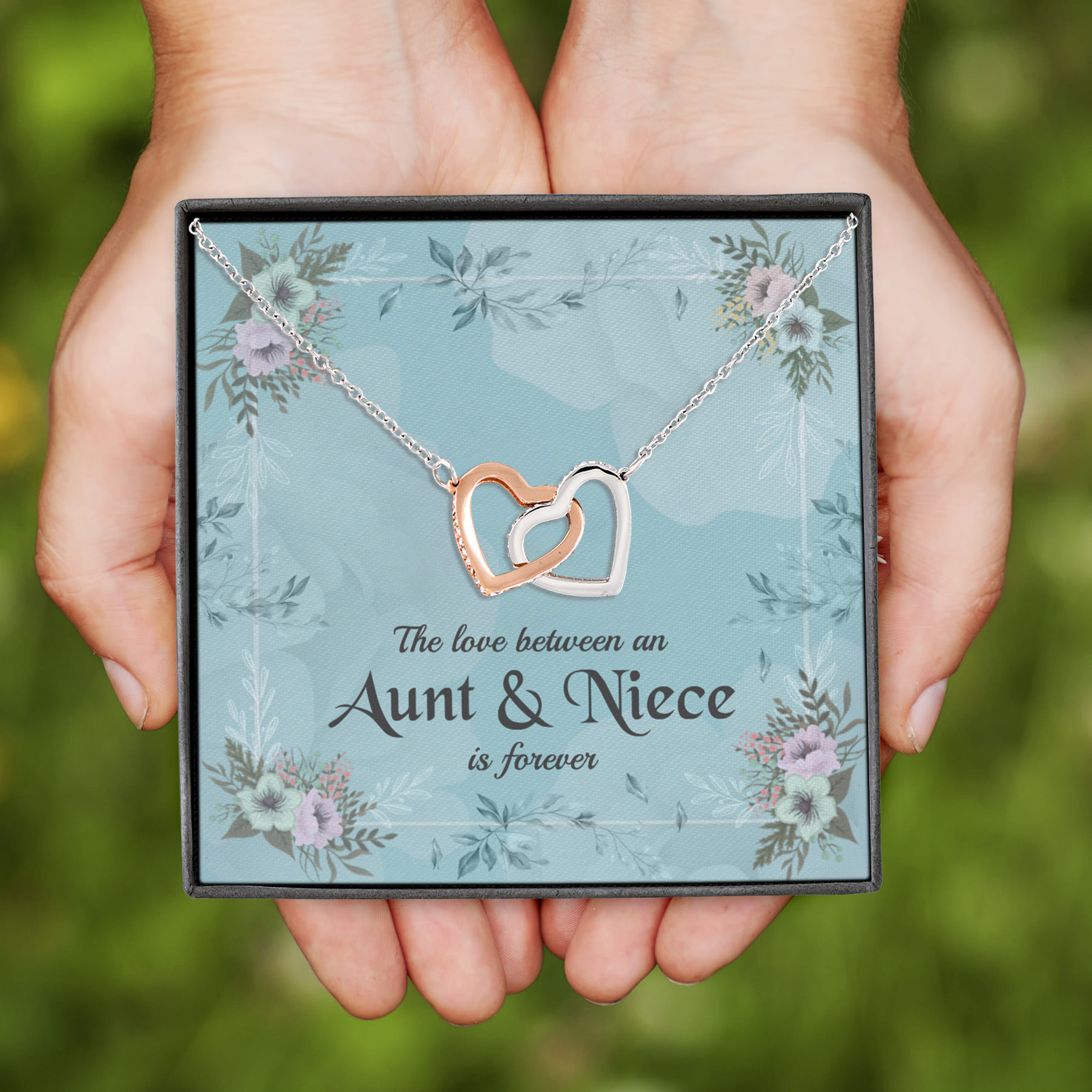 Aunt n Niece- Double Heart Pendant Necklace main image 1