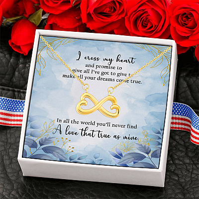 In All The World You'll Never Find A Love That True As Mine Infinity Heart Pendant Necklace