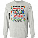 Sorry To Disappoint You I Can't Spank The Autism Out Of My Child Hoodie - Proud Autism Mom Sweatshirt, Ash, Long Sleeve Sorry To Disappoint You I Can't Spank The Autism Out Of My Child Hoodie - Proud Autism Mom Sweatshirt, Ash, Long Sleeve