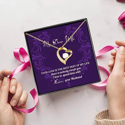 My Dear Wife Your Love Is The Best Part Of My Life Forever Love Pendant Necklace