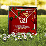 2O. To My Wife Two Breaths Interlocking Hearts Necklace 2