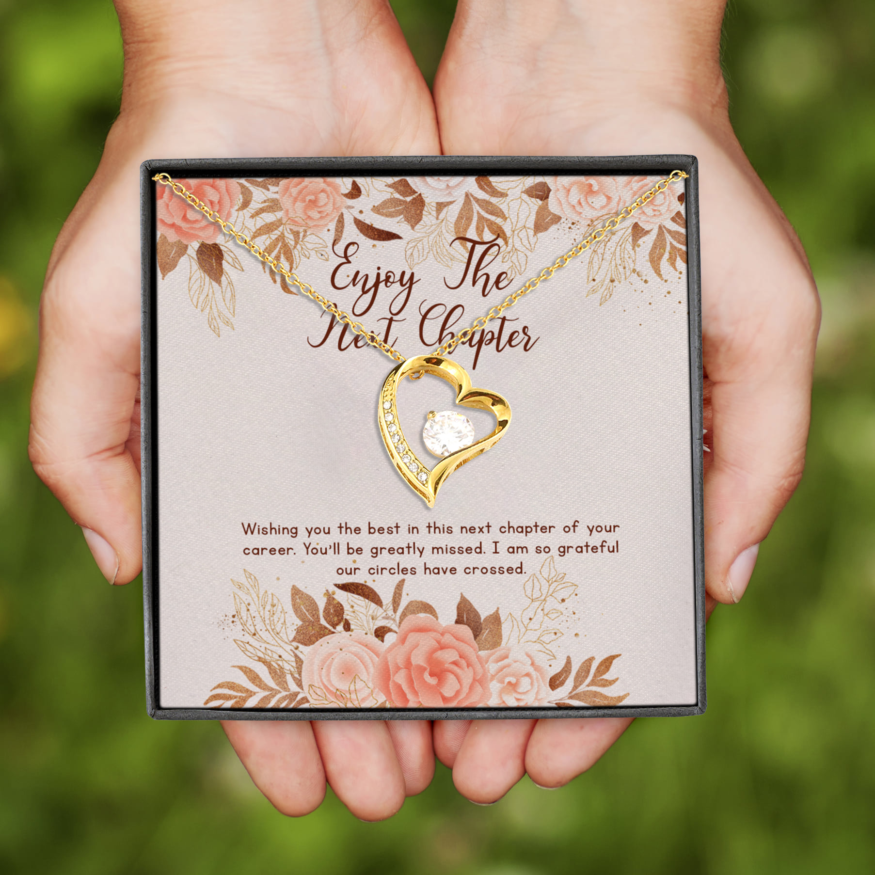 91KNG. Enjoy the Next Chapter Forever Love Necklace (Gold)
