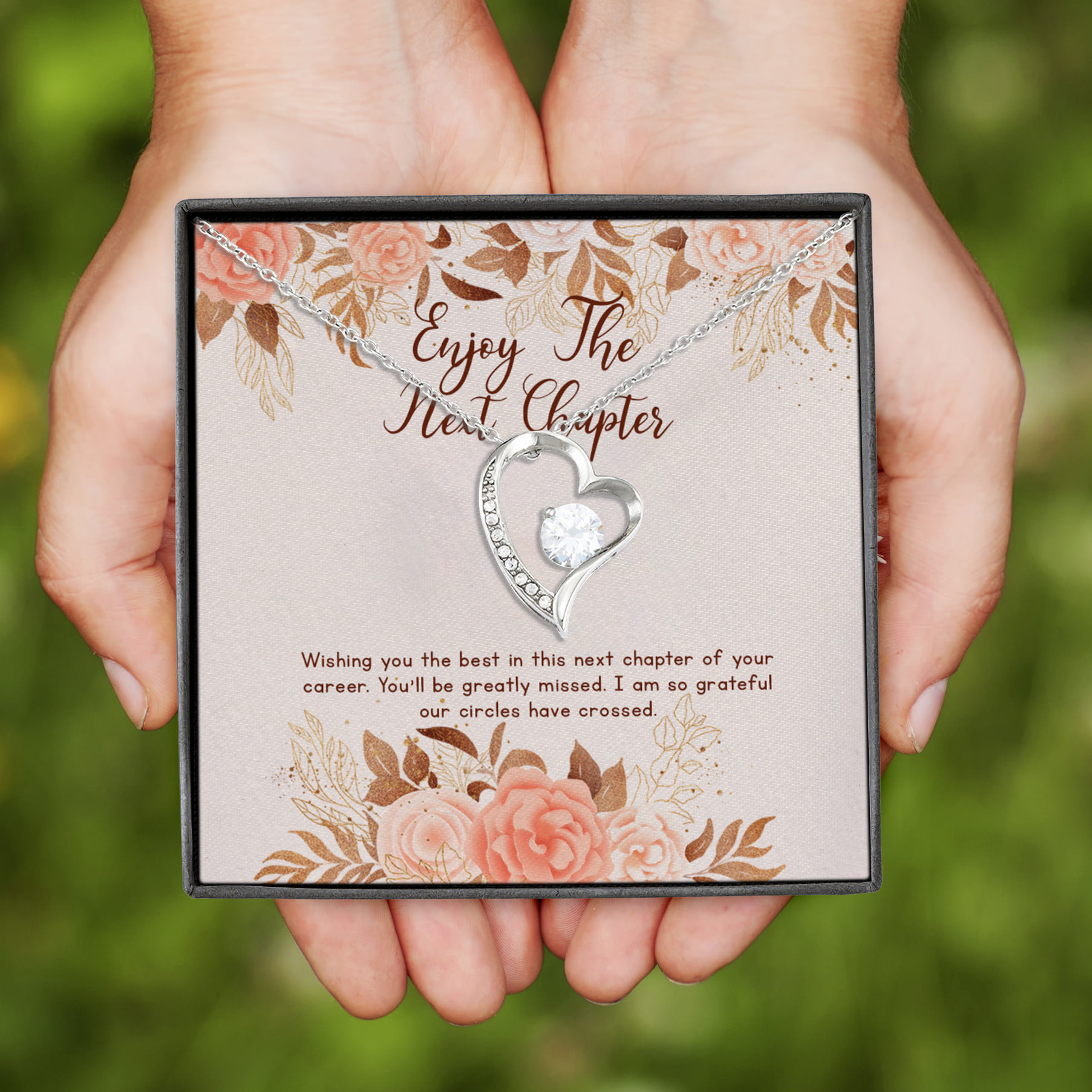 91KNG. Enjoy the Next Chapter Forever Love Necklace (Silver)