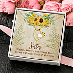 2P. Sister giggles Forever Love Necklace (Gold) 4