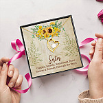 2P. Sister giggles Forever Love Necklace (Gold) 5