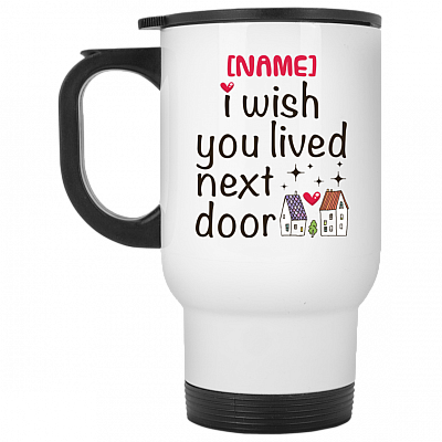 14 oz. White Travel Mug
