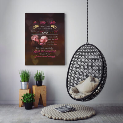 Alternative view of I Wish I Could Turn Back Time Romantic Gift for Wife Framed Canvas - Unframed Poster - Wall Art