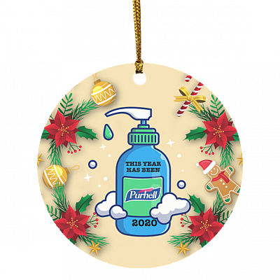 This Year Has Been Hell - Quarantined 2020 - Pandemic Christmas Ornament Keepsake - Circle Ornament, White, Circle Ornament