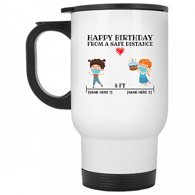14 oz. White Travel Mug