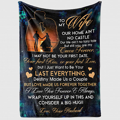 Alternative view of From Husband To My Wife Our Home Ain't No Castle Fleece Blanket - Premium Mink Sherpa Blanket - Woven Blanket