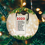 Quarantine Pandemic Christmas 2020 Toilet Paper Covid Christmas Holiday Decoration Circle Ornament