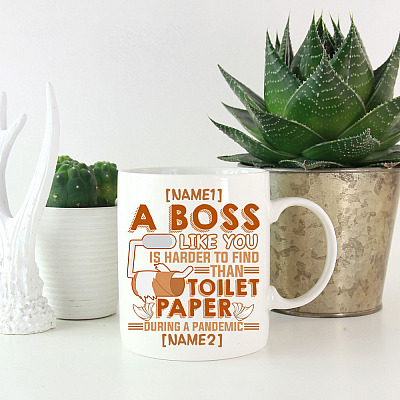 Alternative view of Personalized a Boss Like You Is Harder to Find Than Toilet Paper During Pandemic Coffee Mug - Beer Stein