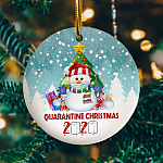 Merry Quarantined Christmas 2020 Cute Snowman Decorative Christmas Ornament Keepsake - Holiday Ornament