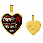 Mom To My Daughter If There Ever Comes A Day When We Can't Be Together Keep Me In Heart Pendant Necklace - Heart Luxury Necklace (Gold Plated)