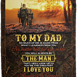 From Son To My Dad Saying Hunting Partners For Life Saying Blanket - Father Son Matching Hunting Meme Blanket, White, Cozy Plush Fleece Blanket - 50x60