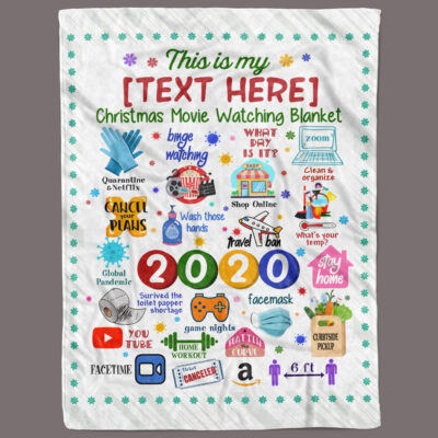 Alternative view of This Is My Quarantine Christmas Movie Watching Blanket - 2020 A Year To Remember Memes Personalized Blanket