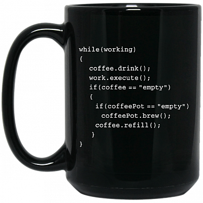 15 oz. Black Mug