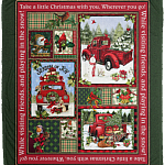 Vintage Red Truck Take A Little Christmas With You Wherever You Go Holiday Fleece Blanket - Premium Sherpa Blanket, White, Cozy Plush Fleece Blanket - 50x60