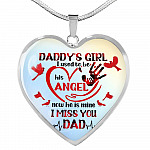 Daddy's Girl I Used To Be His Angel Red Cardinals Heart Pendant Necklace - Cardinals Father Daughter Necklace - Heart Luxury Necklace (Silver) Daddy's Girl I Used To Be His Angel Red Cardinals Heart Pendant Necklace - Cardinals Father Daughter Necklace - Heart Luxury Necklace (Silver)