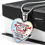 Daddy's Girl I Used To Be His Angel Red Cardinals Heart Pendant Necklace - Cardinals Father Daughter Necklace - Heart Luxury Necklace (Silver) Daddy's Girl I Used To Be His Angel Red Cardinals Heart Pendant Necklace - Cardinals Father Daughter Necklace - Heart Luxury Necklace (Silver)