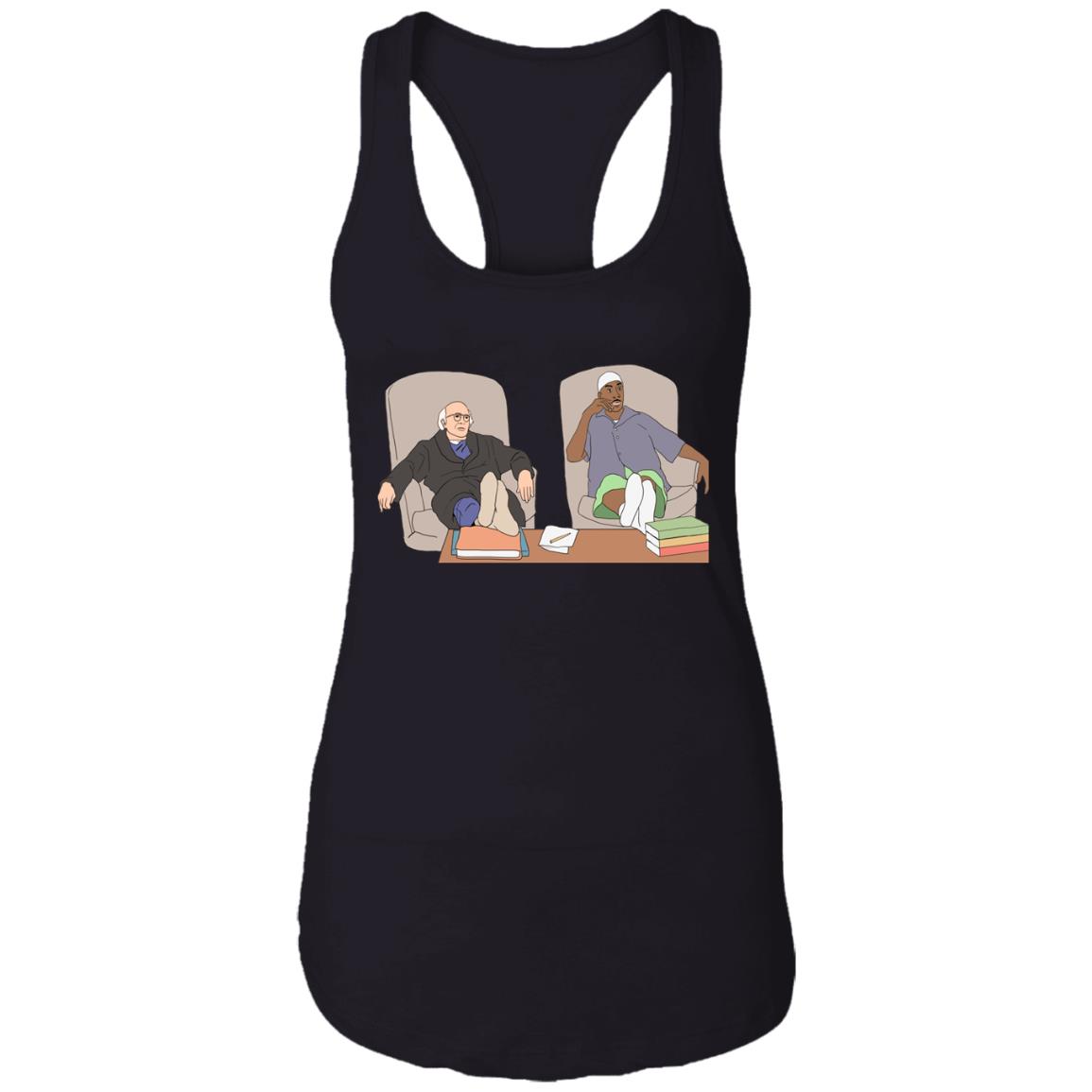Lampin' Funny Cotton Tank Top Tee - Ladies Racerback Tank, Black, Ladies Racerback Tank