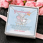 4O_ Granddaughter Elephant (Granddaughter-Grandpa) Forever Love Necklace (Silver) 4