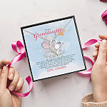 4O_ Granddaughter Elephant (Granddaughter-Grandpa) Forever Love Necklace (Silver) 5