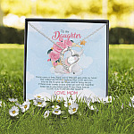 4O_ Granddaughter Elephant (daughter-mom) Forever Love Necklace (Silver) 2