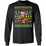 Santa Leonardo Funny Dicaprio 2020 Fucked Up Ugly Sweater Christmas Hoodie - Long Sleeve Shirt, Black, Long Sleeve Santa Leonardo Funny Dicaprio 2020 Fucked Up Ugly Sweater Christmas Hoodie - Long Sleeve Shirt, Black, Long Sleeve