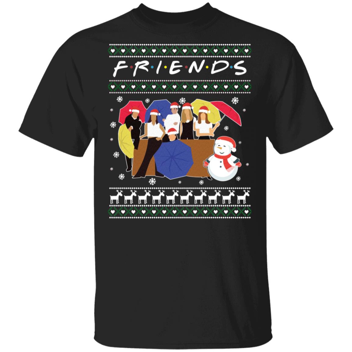 Friends TV Show Ugly Christmas Shirt - Friends Santa Ugly Christmas Sweater Shirt - Funny Xmas Gifts, Black, Unisex T-Shirt Friends TV Show Ugly Christmas Shirt - Friends Santa Ugly Christmas Sweater Shirt - Funny Xmas Gifts, Black, Unisex T-Shirt