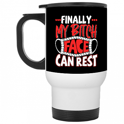 14 oz. White Travel Mug