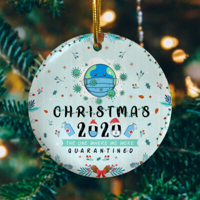 Alternative view of 2020 the One Where We Were Quarantined Heal the Earth Christmas Ornament - Holiday Ornament