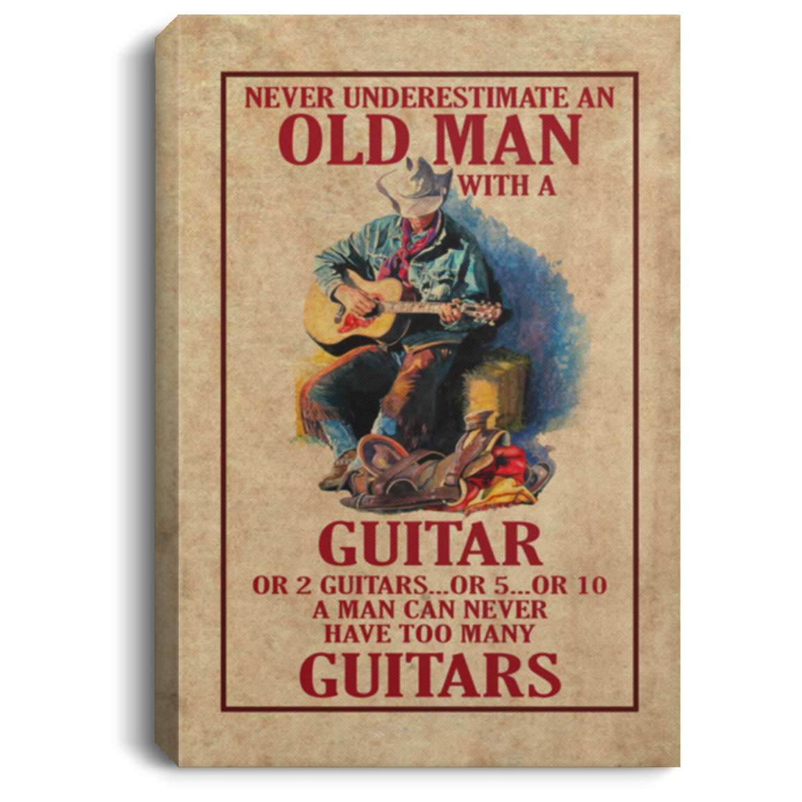 Old Guitarist Gift Never Underestimate An Old Man With A Guitar