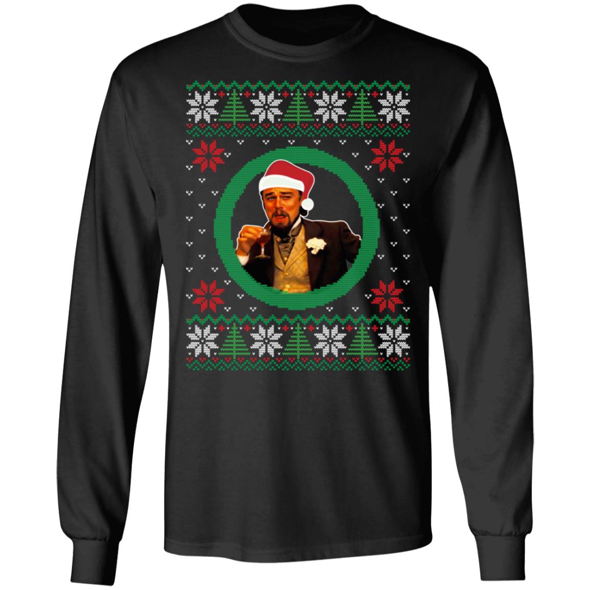 Laughing leo ugly christmas sweater sweatshirt Clearance