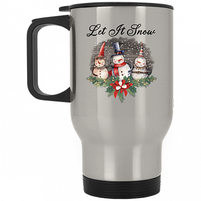 14 oz. Silver Travel Mug