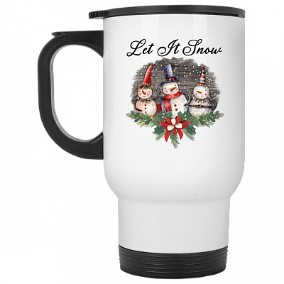 14 oz. White Travel Mug