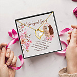8O_ Unbiological Sisters(4) Forever Love Necklace (Gold) 5