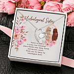 8O_ Unbiological Sisters(4) Forever Love Necklace (Silver) 4