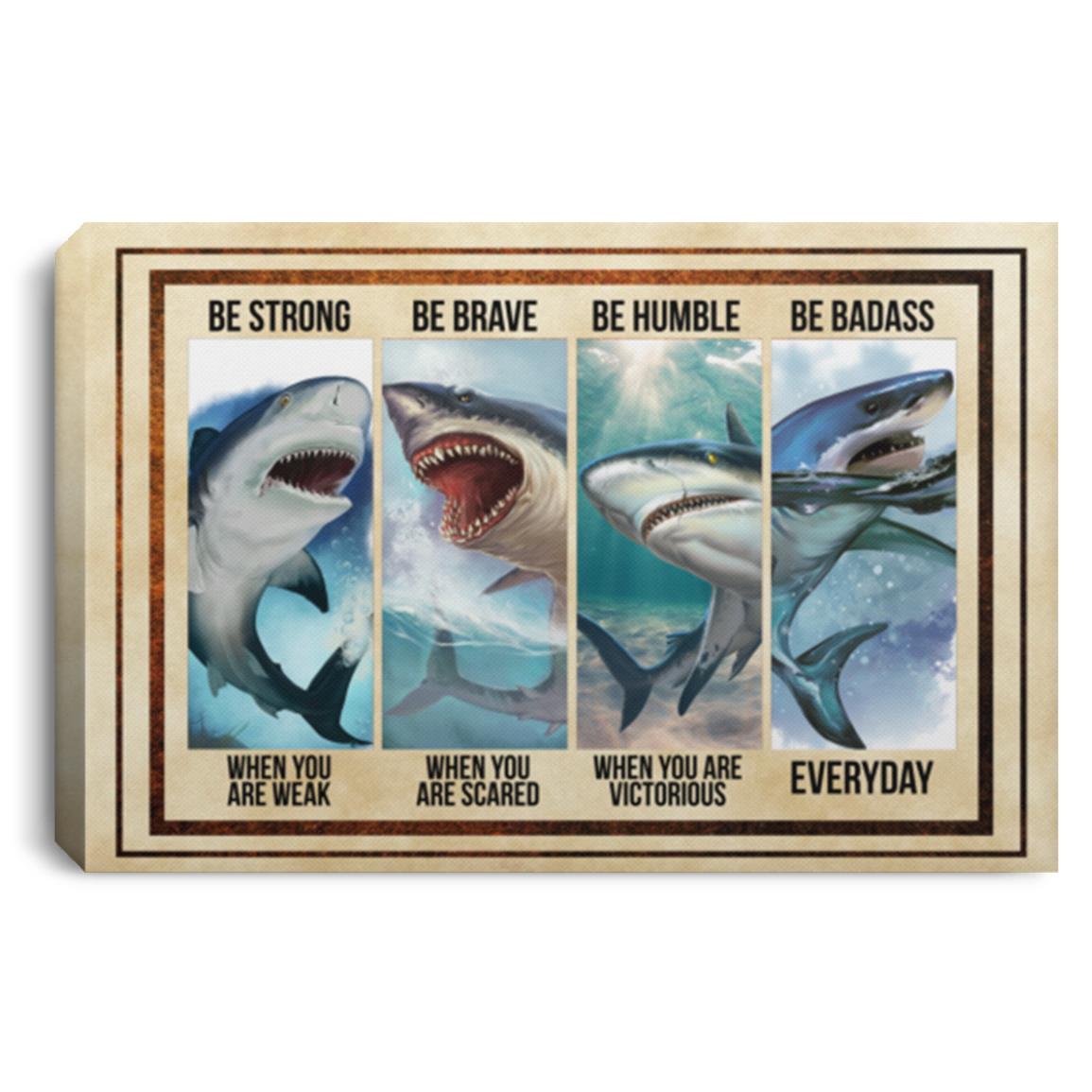 1N.Be Strong Be Brave Be Humble (6), White, 0.75'' Framed Canvas