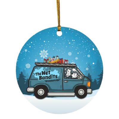The Wet Bandits Crowbars Up, White, Circle Ornament